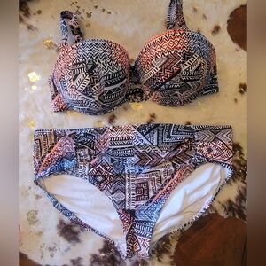 Plus Size Bikini By Swims Suits For All Patterned Women's Bikini Set
